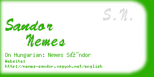 sandor nemes business card